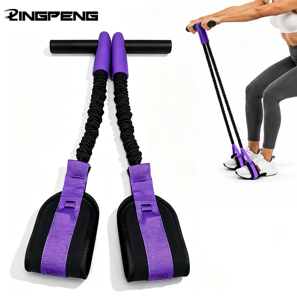 Yoga Fitness Resistance Band - プロ仕様の腹筋運動器具 フィットネス抵抗バンド 弾性多目的ストレッチバンド ABトレーニングペダルエクササイズバンド ヨガ