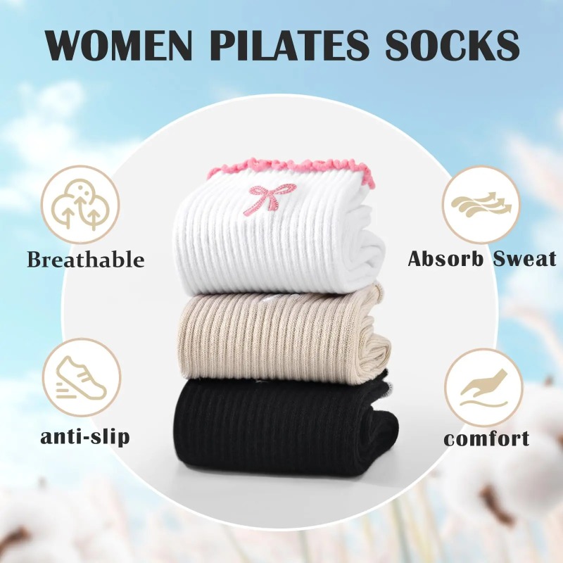 Yoga Of Fitness - プロフェッショナルヨガソックス、コットンストラップシリコン滑り止めピラティスフィットネスダンスフロアソックス