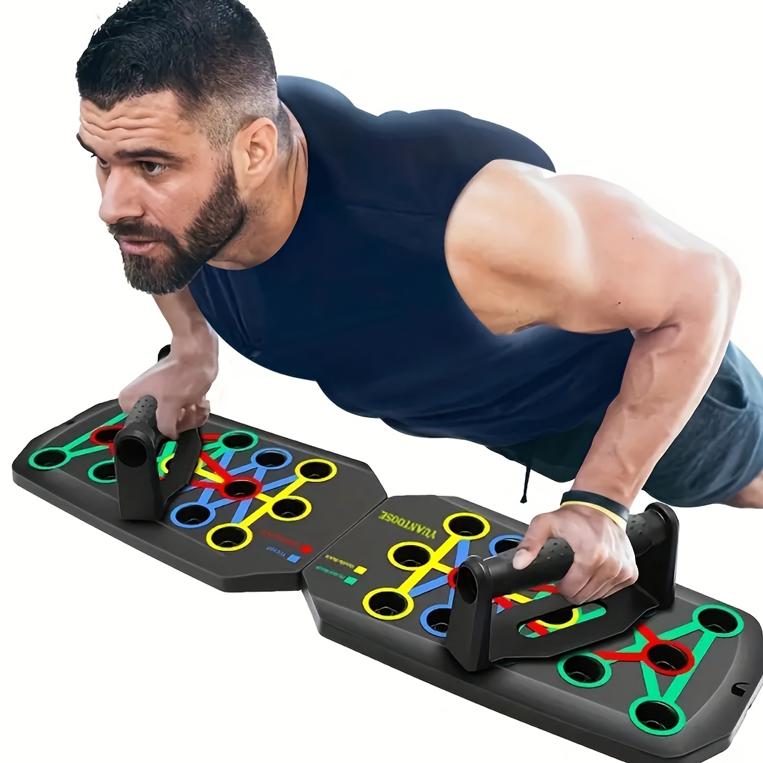 Push Up Board - 28穴プッシュアップボード。カウンターとタイマー付きの多機能ポータブルフィットネス器具。体幹を鍛えるための腹筋トレーニング用具。耐久性に優れています。