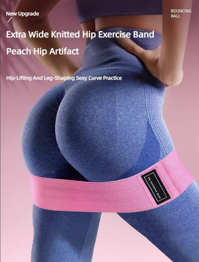 3 個のファブリックレジスタンスヒップブーティバンド臀部太も - Yoga Fitness Resistance Band のレビューと価格